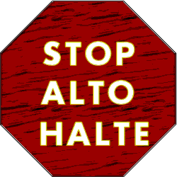STOP, HALTE, ALTO
